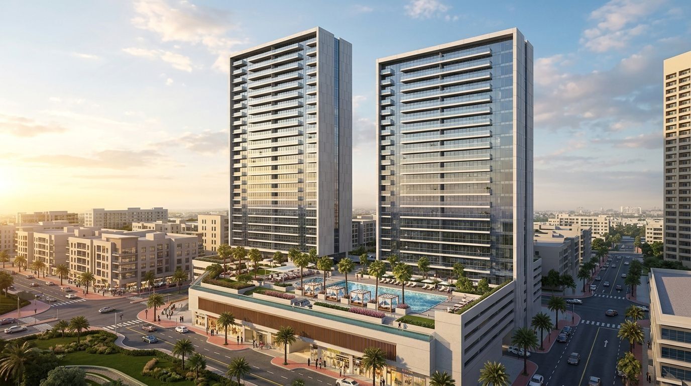 Bloom Heights: Apartamenty w dzielnicy Jumeirah Village Circle, Dubaj. Wizualizacja inwestycji dewelopera Bloom Holding, oddanie Gotowe.