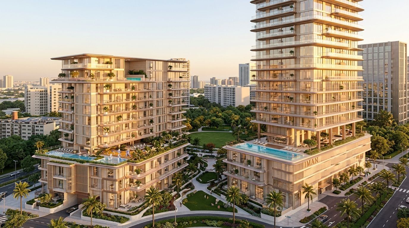 One Park Square: Apartamenty i penthouse'y w dzielnicy Jumeirah Village Circle, Dubaj. Wizualizacja inwestycji dewelopera Iman Developers, oddanie 2028.