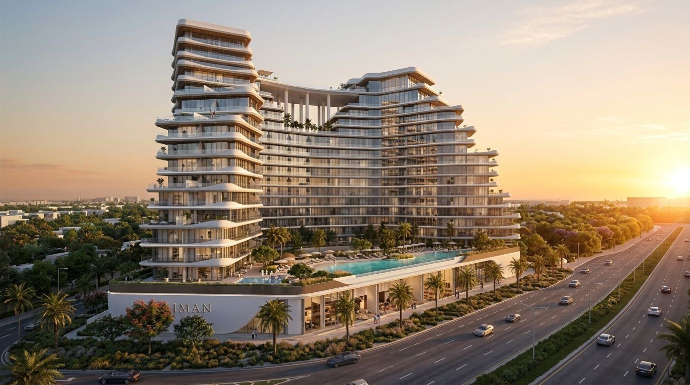 15 Cascade: Apartamenty premium w dzielnicy Motor City, Dubaj. Wizualizacja inwestycji dewelopera Iman Developers, oddanie 2028.