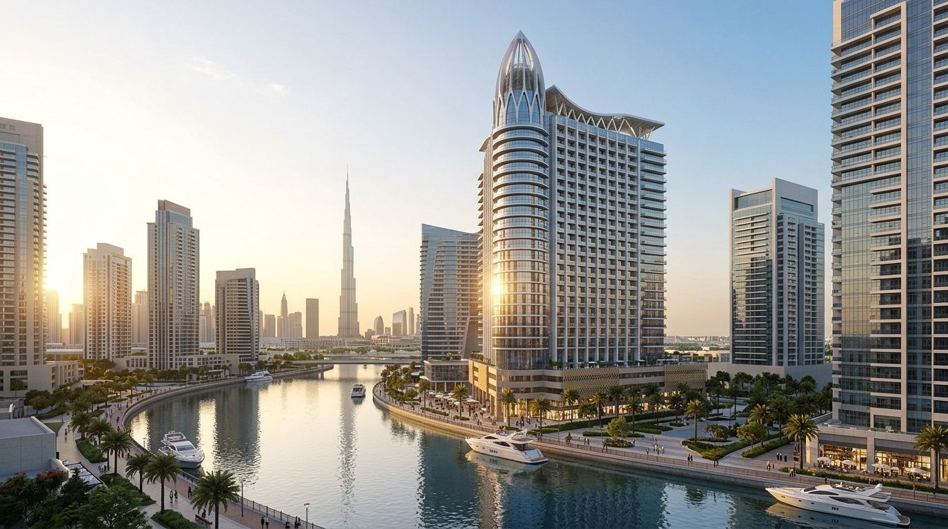 AG Tower: Studia i apartamenty w dzielnicy Business Bay, Dubaj. Wizualizacja inwestycji dewelopera AG Properties, oddanie Gotowe.