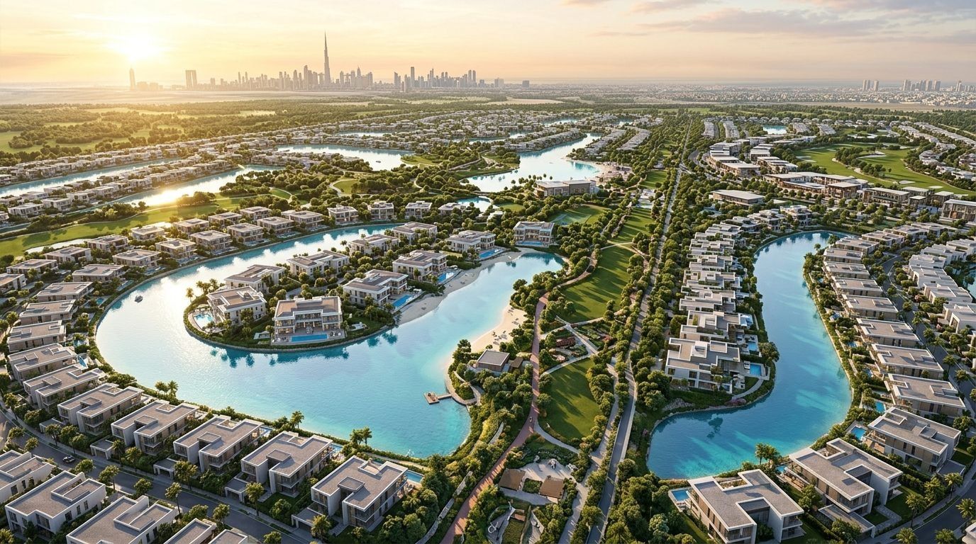 The Oasis by Emaar: Wille i rezydencje w dzielnicy The Oasis, Dubaj. Wizualizacja inwestycji dewelopera Emaar Properties, oddanie 2028.