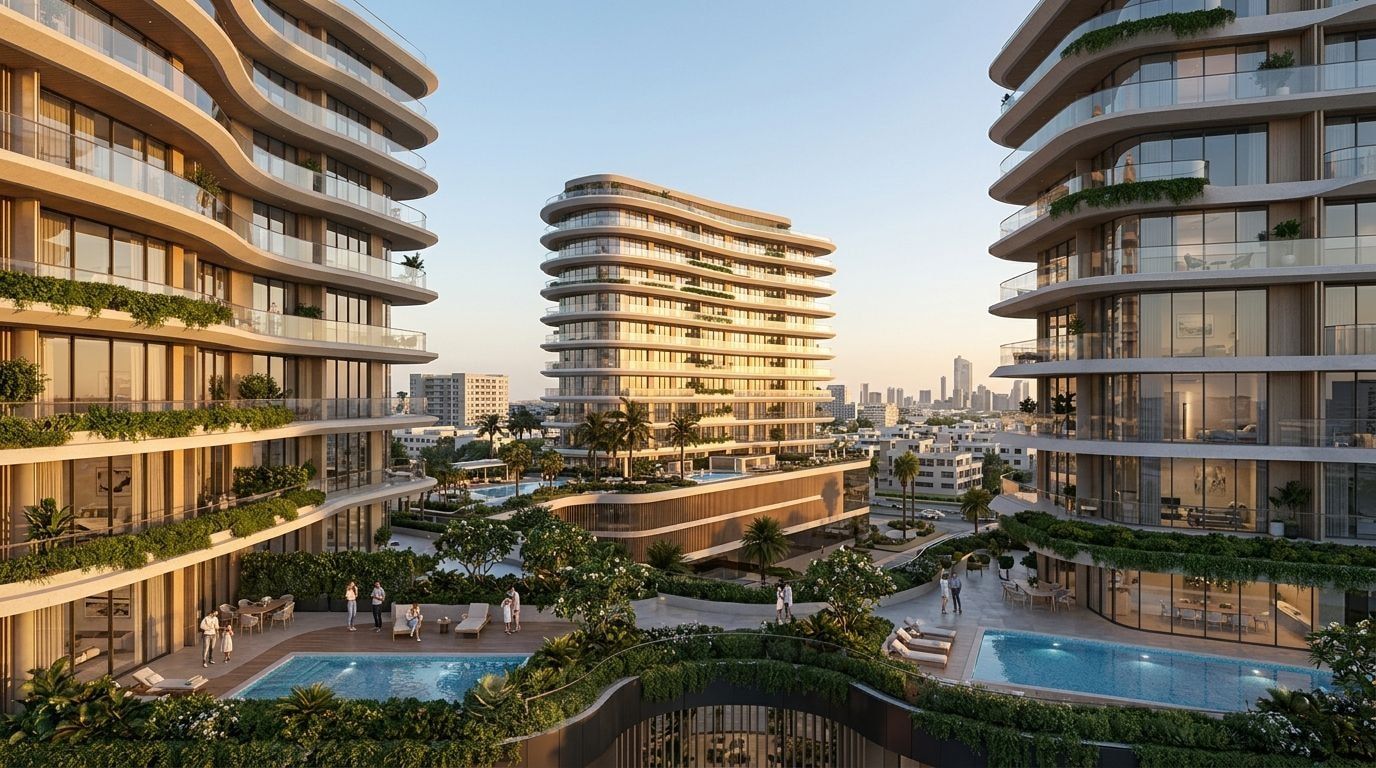 Trussardi Residences Phase II: Apartamenty w dzielnicy Al Furjan, Dubaj. Wizualizacja inwestycji dewelopera Mira Developments, oddanie 2026.