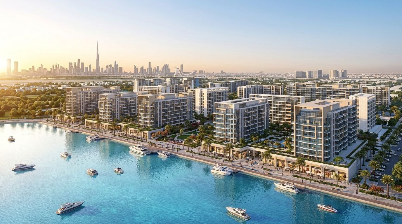 Azizi Riviera: Apartamenty w dzielnicy Mohammed Bin Rashid City, Dubaj. Wizualizacja inwestycji dewelopera Azizi Developments, oddanie Gotowe i w budowie.