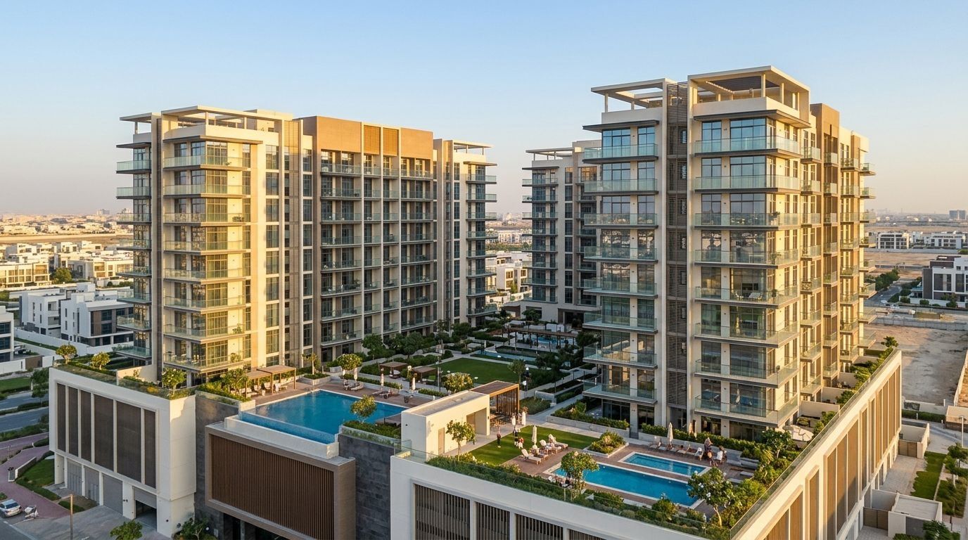 The Haven III: Apartamenty w dzielnicy Majan, Dubaj. Wizualizacja inwestycji dewelopera Meraki Developers, oddanie 2027.