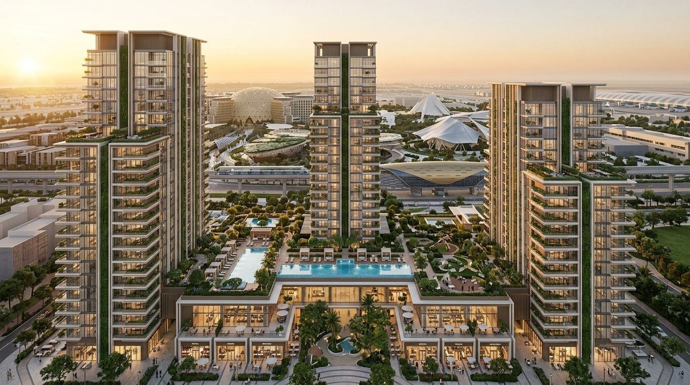 Sidr Residences: Apartamenty w dzielnicy Expo City Dubai, Dubaj. Wizualizacja inwestycji dewelopera Expo City Dubai, oddanie 2027.