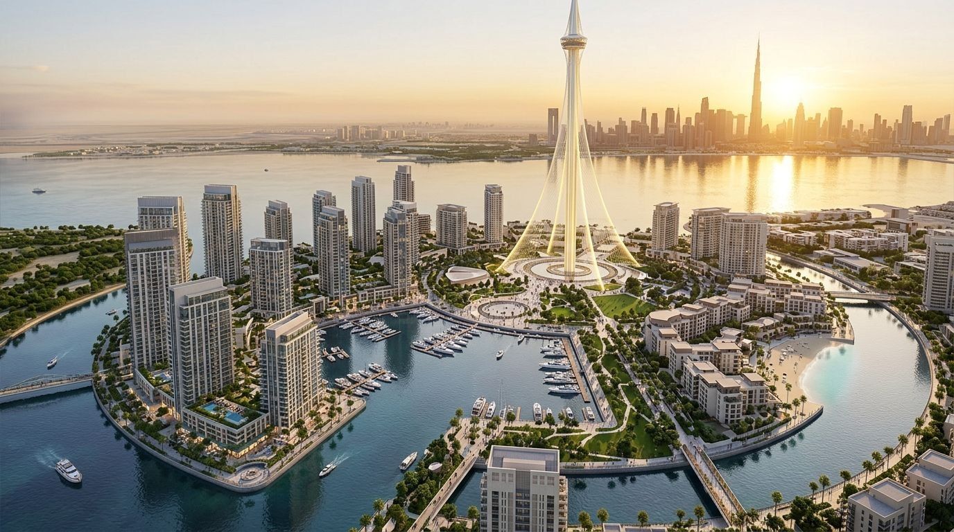 Dubai Creek Harbour: Apartamenty w dzielnicy Dubai Creek Harbour, Dubaj. Wizualizacja inwestycji dewelopera Emaar Properties, oddanie 2027.