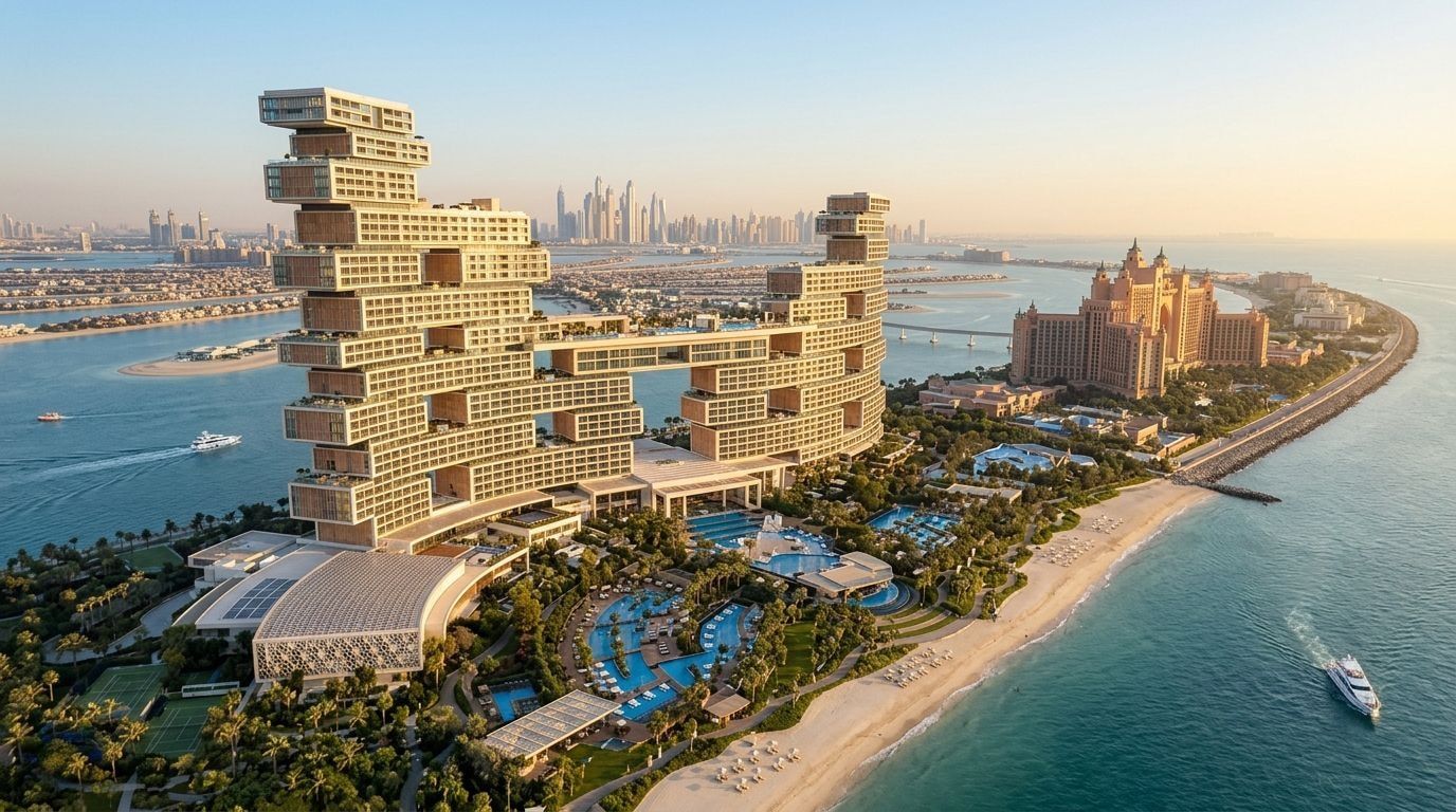 The Royal Atlantis Residences: Rezydencje i penthouse'y w dzielnicy Palm Jumeirah, Dubaj. Wizualizacja inwestycji dewelopera Kerzner International, oddanie Gotowe.