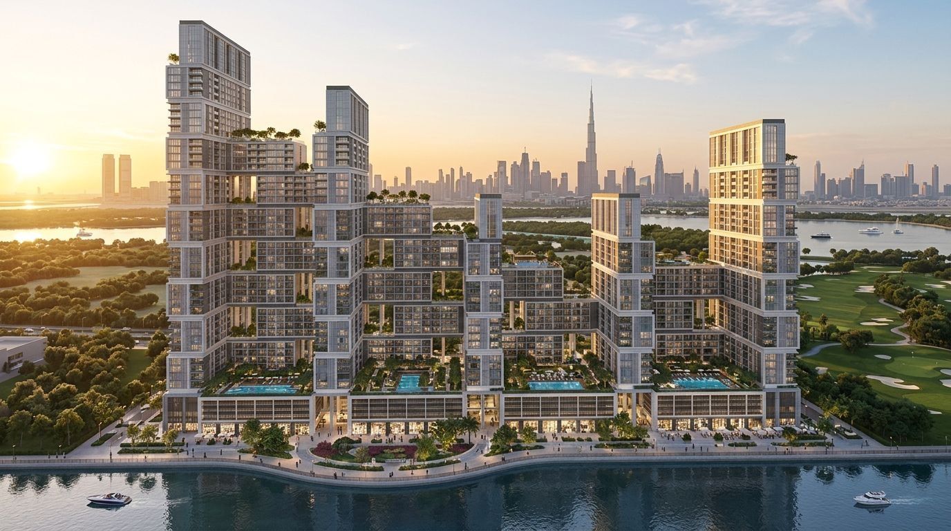 Sobha One: Apartamenty w dzielnicy Ras Al Khor, Dubaj. Wizualizacja inwestycji dewelopera Sobha Realty, oddanie 2027.