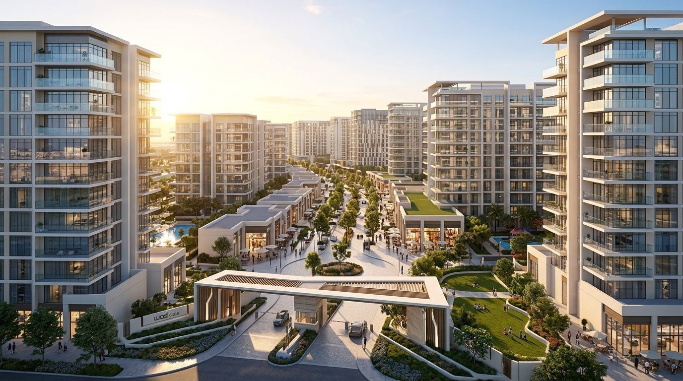 wasl Gate: Apartamenty i szeregówki w dzielnicy Jebel Ali, Dubaj. Wizualizacja inwestycji dewelopera wasl Asset Management, oddanie 2026.