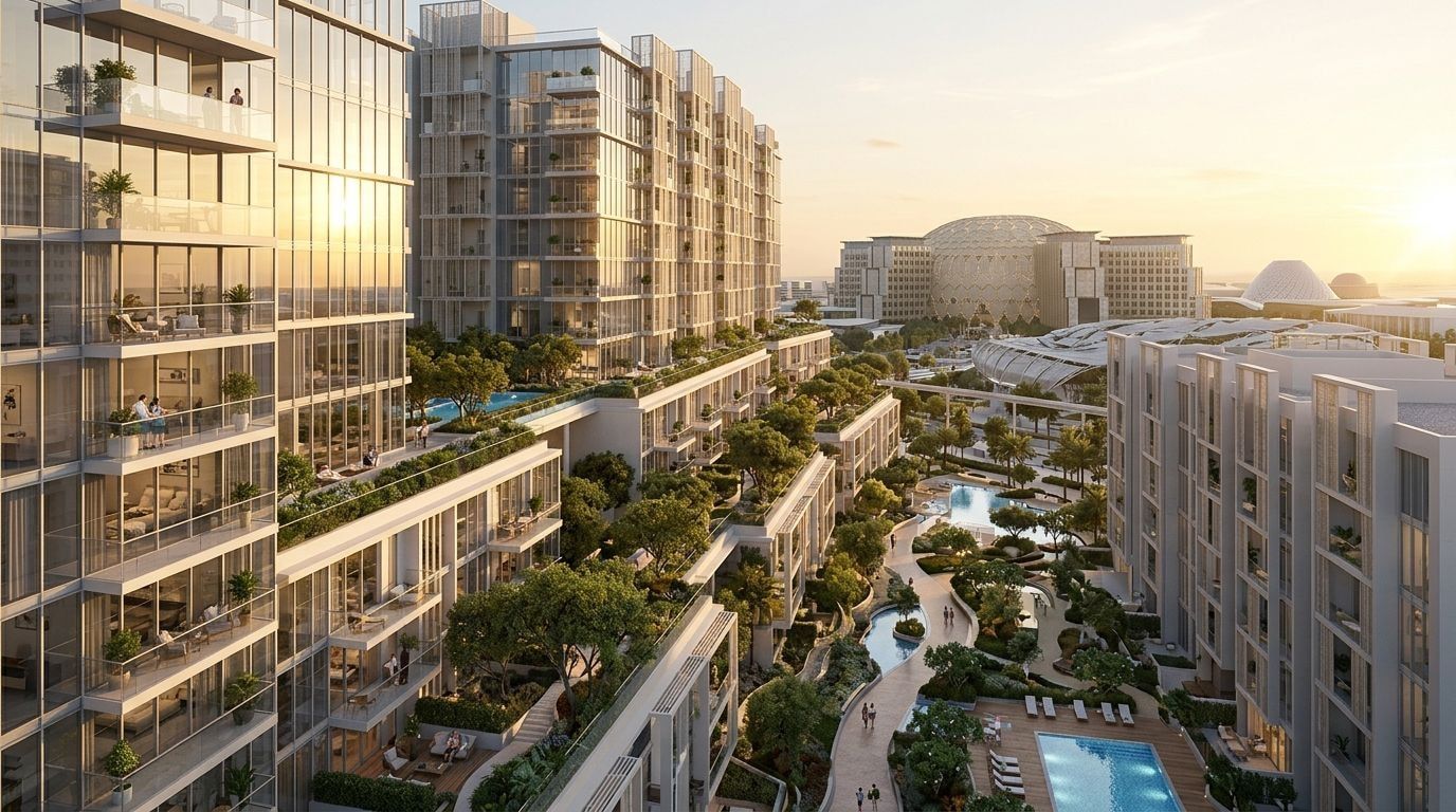 Mangrove Residences: Apartamenty, szeregówki i lofty w dzielnicy Expo City Dubai, Dubaj. Wizualizacja inwestycji dewelopera Expo City Dubai, oddanie 2025.