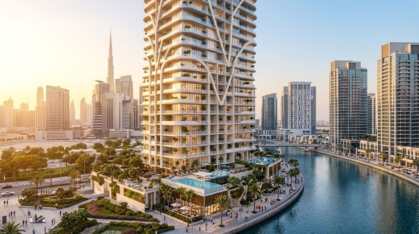 V-Suites: Apartamenty butikowe w dzielnicy Business Bay, Dubaj. Wizualizacja inwestycji dewelopera ANAX Developments, oddanie 2026.