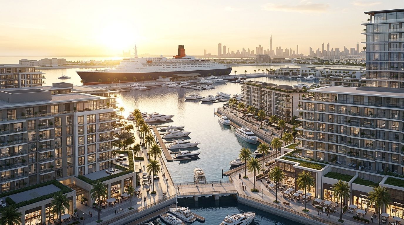 Rashid Yachts & Marina: Apartamenty w dzielnicy Mina Rashid, Dubaj. Wizualizacja inwestycji dewelopera Emaar Properties, oddanie 2027.