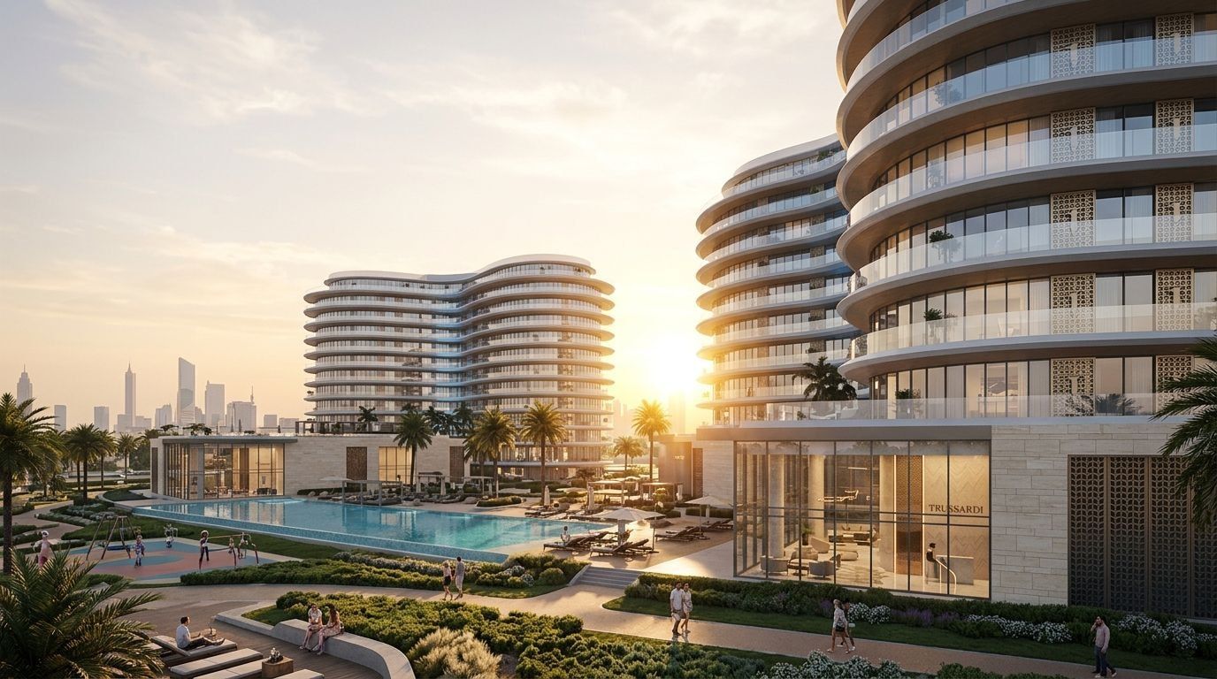 Trussardi Residences: Apartamenty w dzielnicy Al Furjan, Dubaj. Wizualizacja inwestycji dewelopera Mira Developments, oddanie 2026.