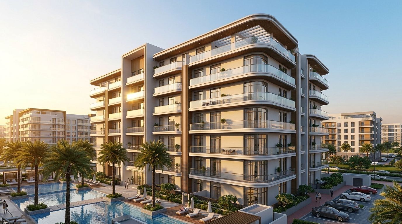Pantheon Elysee II: Apartamenty w dzielnicy Jumeirah Village Circle, Dubaj. Wizualizacja inwestycji dewelopera Pantheon Development, oddanie 2025.