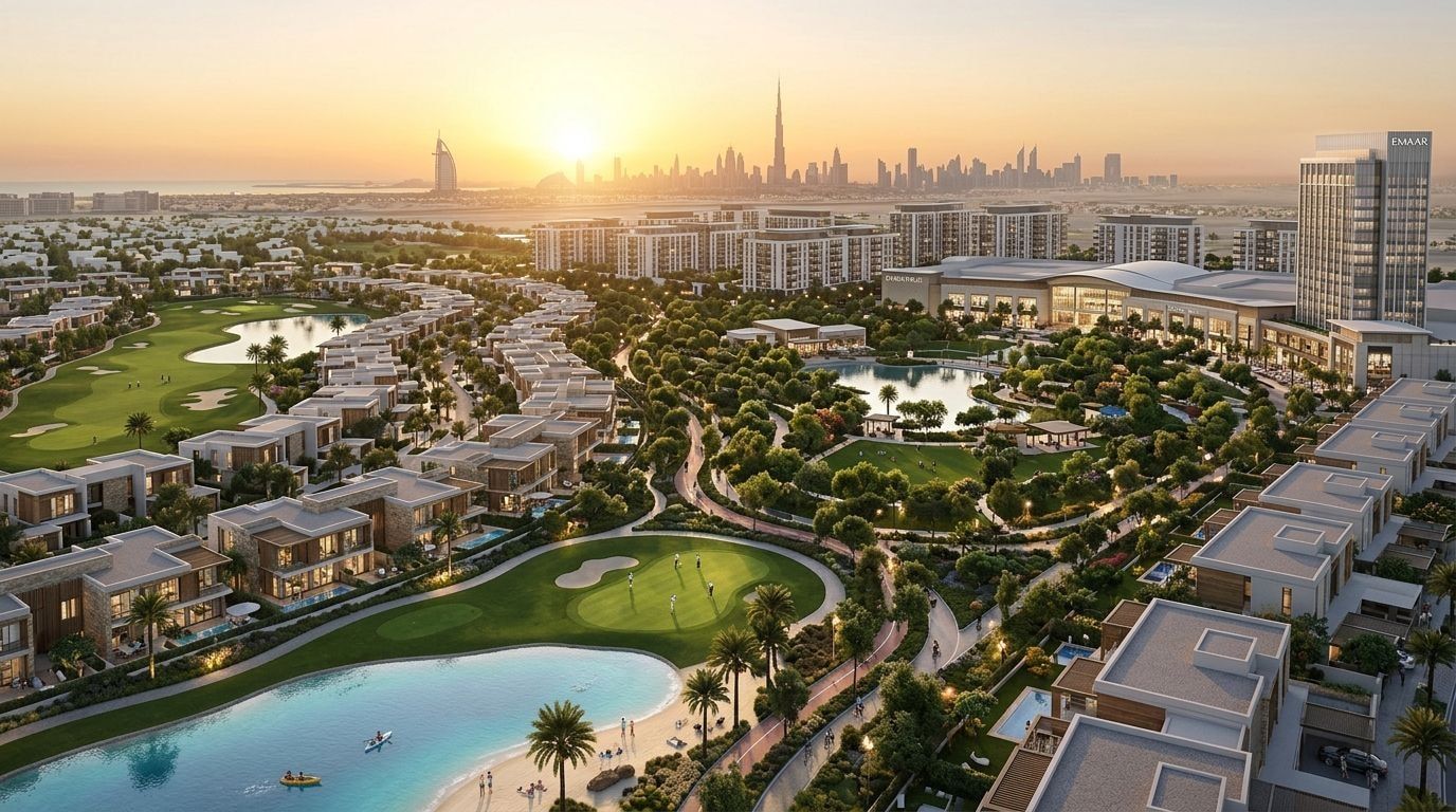Dubai Hills Estate: Apartamenty i wille w dzielnicy Dubai Hills Estate, Dubaj. Wizualizacja inwestycji dewelopera Emaar Properties, oddanie 2026.