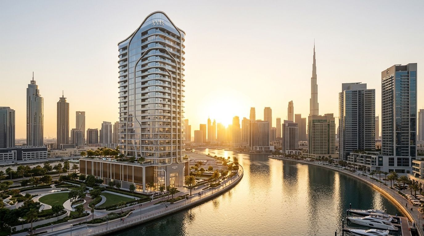 Vento Tower: Apartamenty umeblowane w dzielnicy Business Bay, Dubaj. Wizualizacja inwestycji dewelopera ANAX Developments, oddanie 2026.