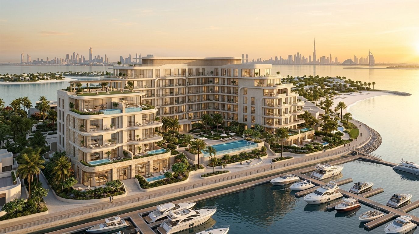 Natuzzi Harmony Residences: Apartamenty i duplexy w dzielnicy Dubai Islands, Dubaj. Wizualizacja inwestycji dewelopera Peace Homes Group, oddanie 2027.