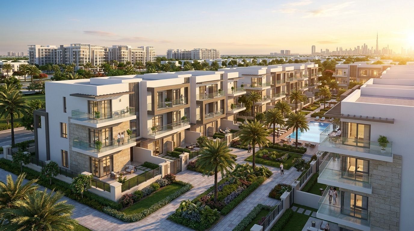 Oxford Villa: Wille w dzielnicy Arjan, Dubaj. Wizualizacja inwestycji dewelopera Iman Developers, oddanie 2027.