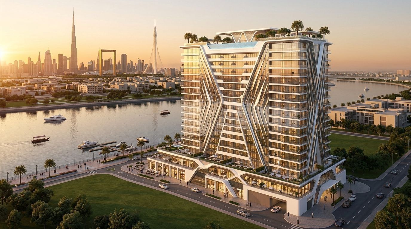 Binghatti Ghost: Apartamenty w dzielnicy Al Jaddaf, Dubaj. Wizualizacja inwestycji dewelopera Binghatti Developers, oddanie 2026.