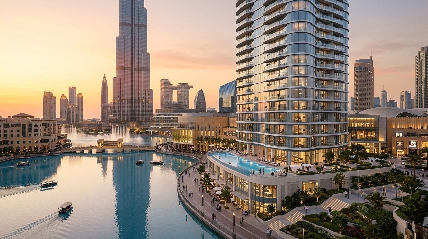 W Residences Downtown Dubai: Apartamenty i penthouse'y w dzielnicy Downtown Dubai, Dubaj. Wizualizacja inwestycji dewelopera DarGlobal, oddanie 2027.