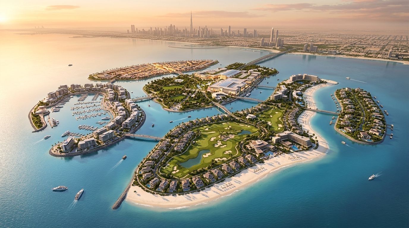 Dubai Islands: Apartamenty i wille w dzielnicy Dubai Islands, Dubaj. Wizualizacja inwestycji dewelopera Nakheel, oddanie 2027.