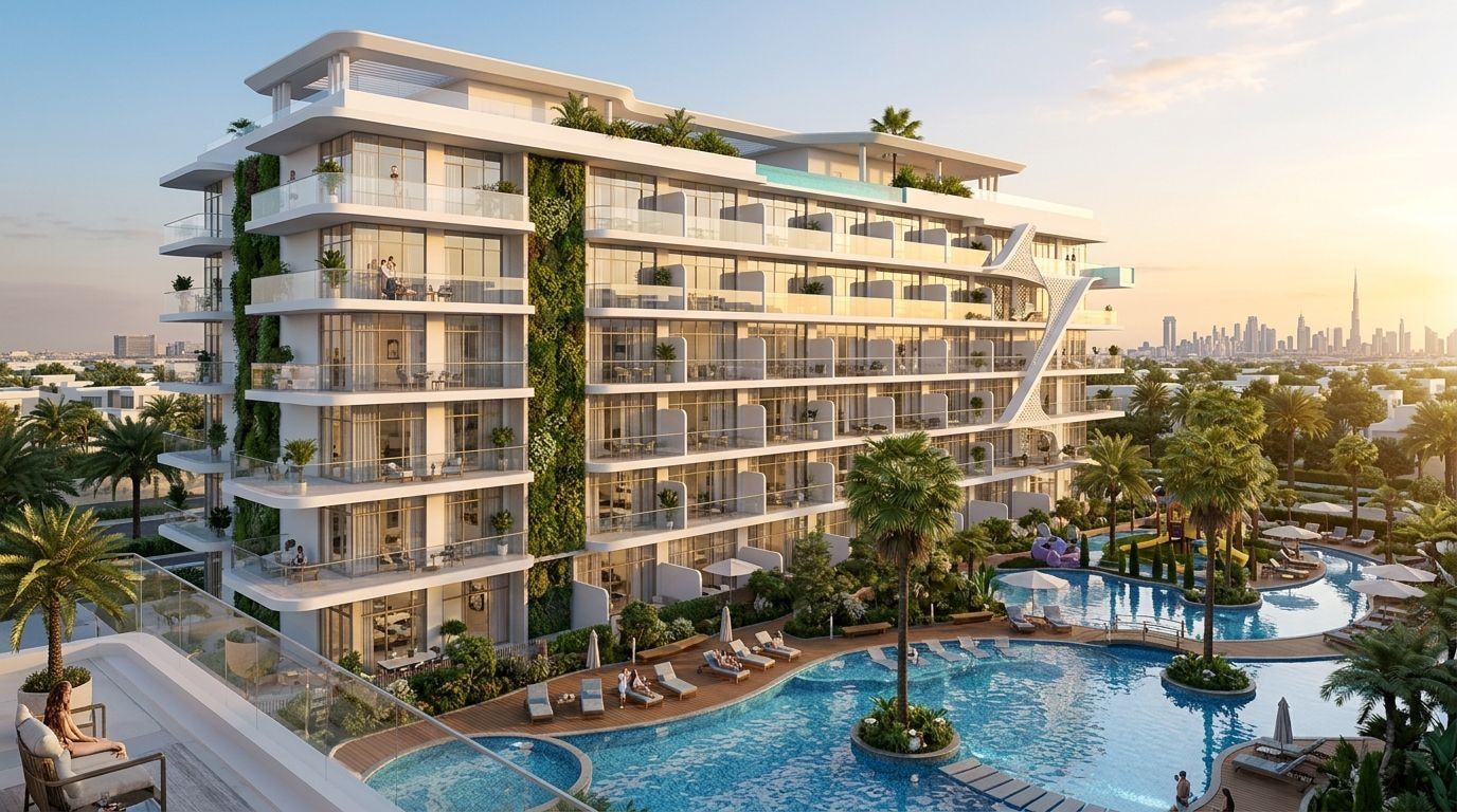 10 Oxford: Apartamenty w dzielnicy Arjan, Dubaj. Wizualizacja inwestycji dewelopera Iman Developers, oddanie 2027.