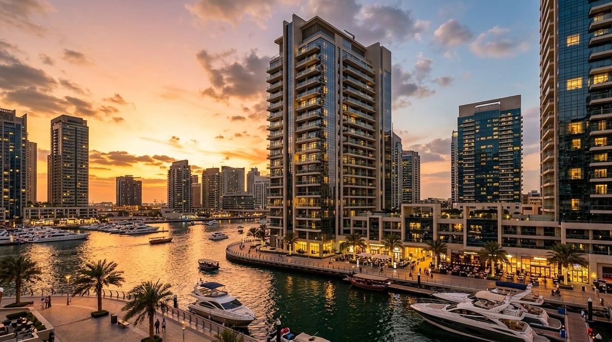 Inwestycja pod najem w Dubaju: apartament nad mariną z potencjałem najmu.