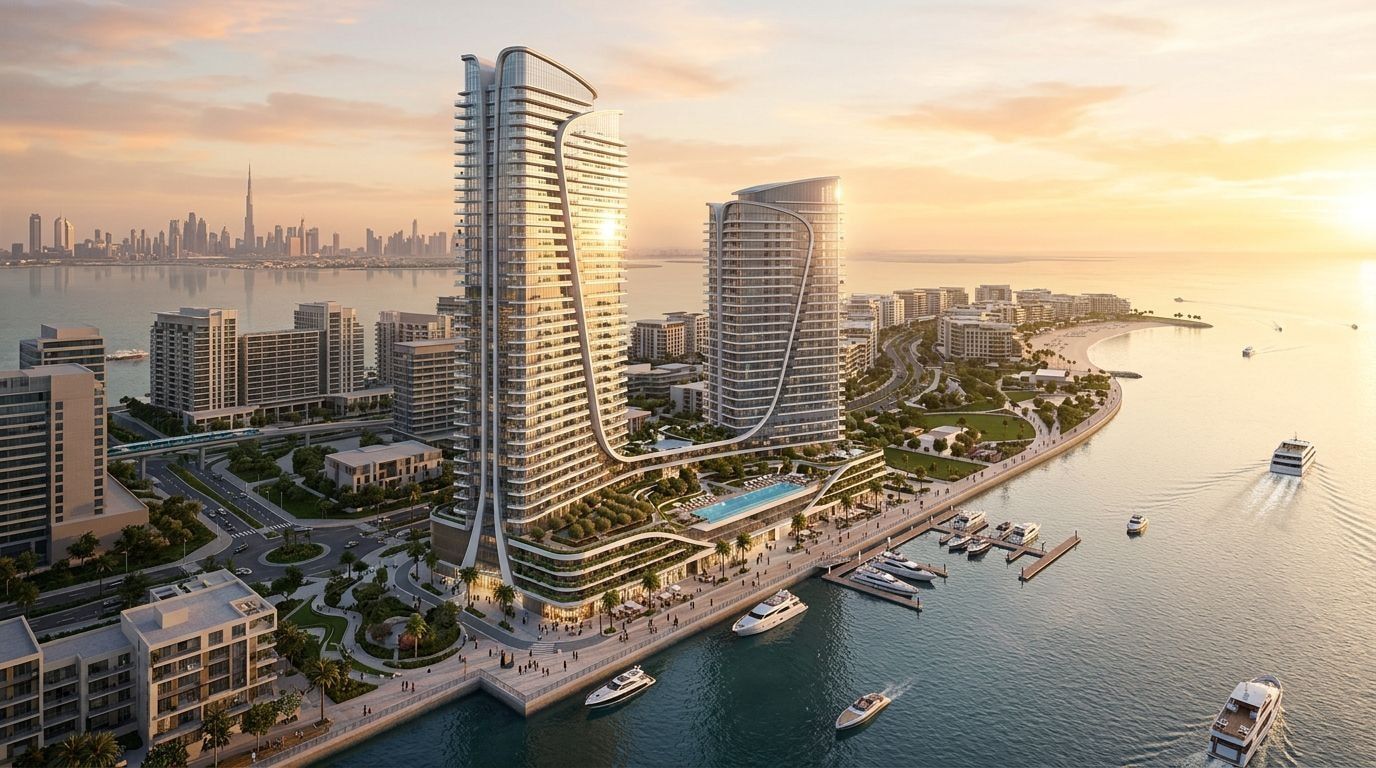 Orise: Apartamenty i penthouse'y w dzielnicy Dubai Maritime City, Dubaj. Wizualizacja inwestycji dewelopera Beyond, oddanie 2028.