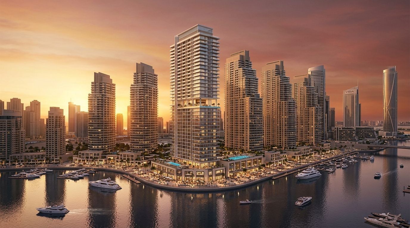 Dubai Marina: Apartamenty i penthouse'y w dzielnicy Dubai Marina, Dubaj. Wizualizacja inwestycji dewelopera Emaar Properties, oddanie Gotowe.