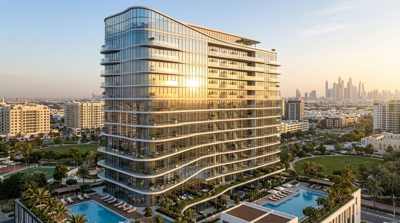 Empire Residence: Apartamenty w dzielnicy Jumeirah Village Circle, Dubaj. Wizualizacja inwestycji dewelopera Empire Developments, oddanie Gotowe.