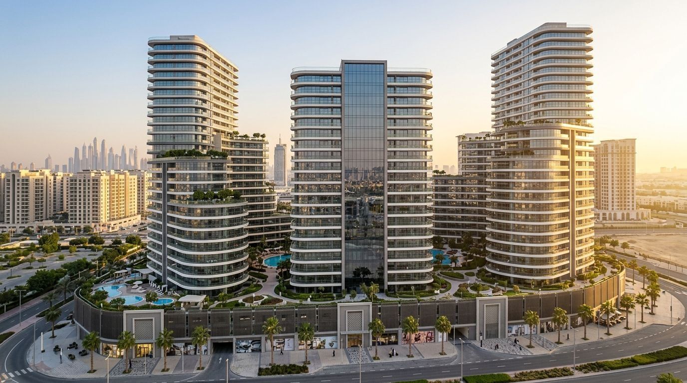 Central Downtown: Apartamenty w dzielnicy Arjan, Dubaj. Wizualizacja inwestycji dewelopera Deyaar Development, oddanie 2027.