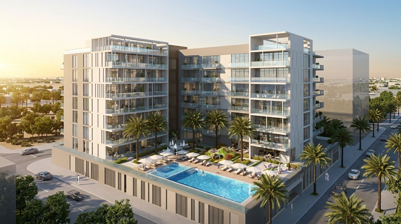 Amalia Residences: Apartamenty w dzielnicy Al Furjan, Dubaj. Wizualizacja inwestycji dewelopera Deyaar Development, oddanie 2025.