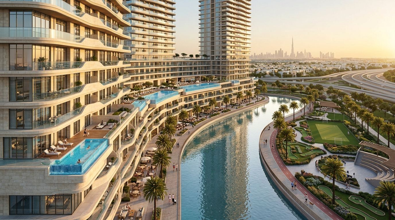 Empire Lake Views: Apartamenty w dzielnicy Liwan, Dubaj. Wizualizacja inwestycji dewelopera Empire Developments, oddanie 2028.