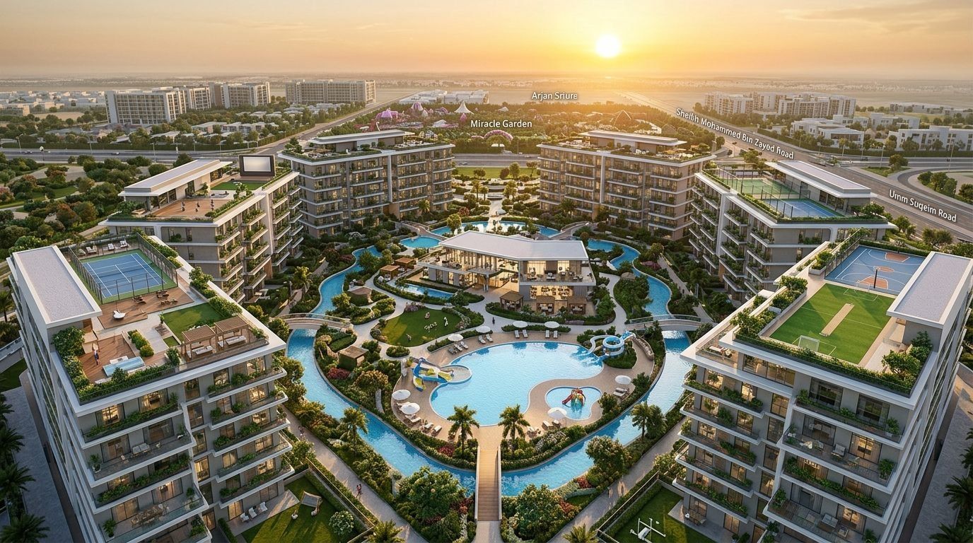 Torino: Apartamenty w dzielnicy Arjan, Dubaj. Wizualizacja inwestycji dewelopera ORO24 Developments, oddanie 2026.