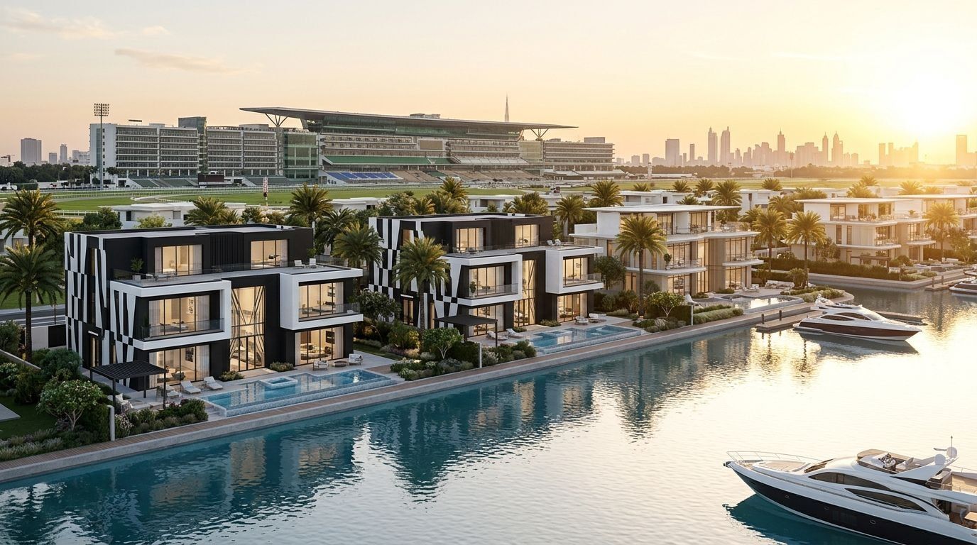 Karl Lagerfeld Villas: Wille w dzielnicy Meydan, Dubaj. Wizualizacja inwestycji dewelopera Taraf, oddanie 2027.