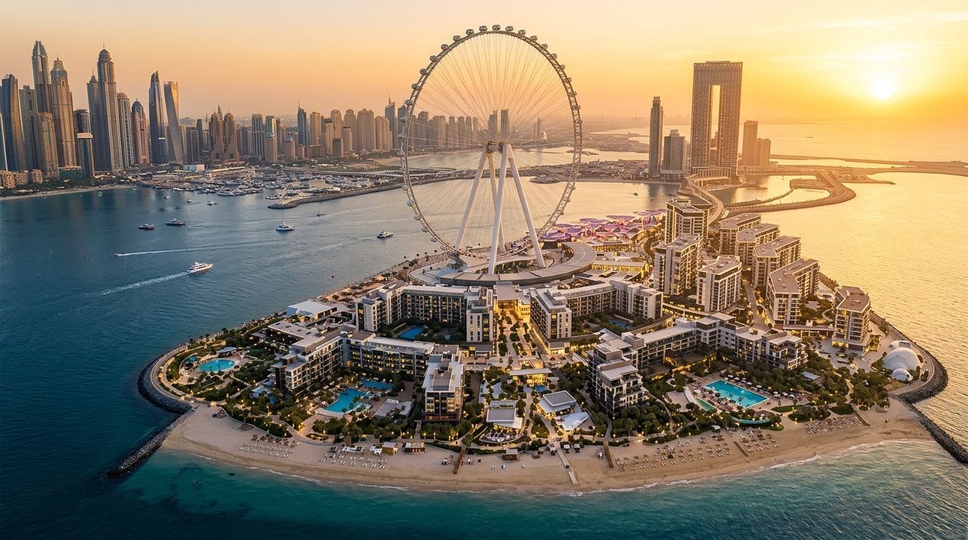 Bluewaters Island: Apartamenty i penthouse'y w dzielnicy Bluewaters Island, Dubaj. Wizualizacja inwestycji dewelopera Meraas, oddanie Gotowe.