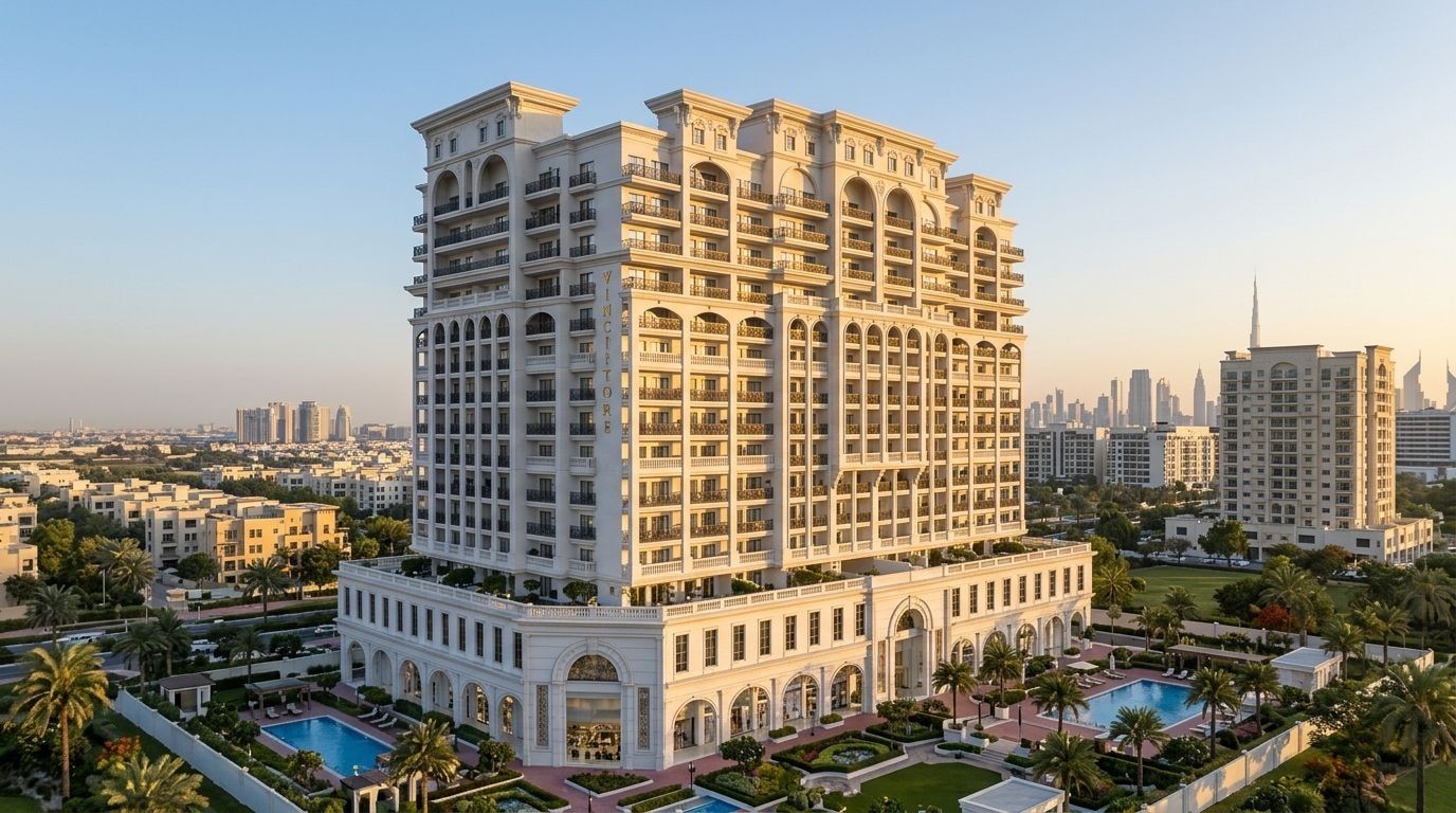 Vincitore Volare: Apartamenty w dzielnicy Arjan, Dubaj. Wizualizacja inwestycji dewelopera Vincitore Realty, oddanie 2026.