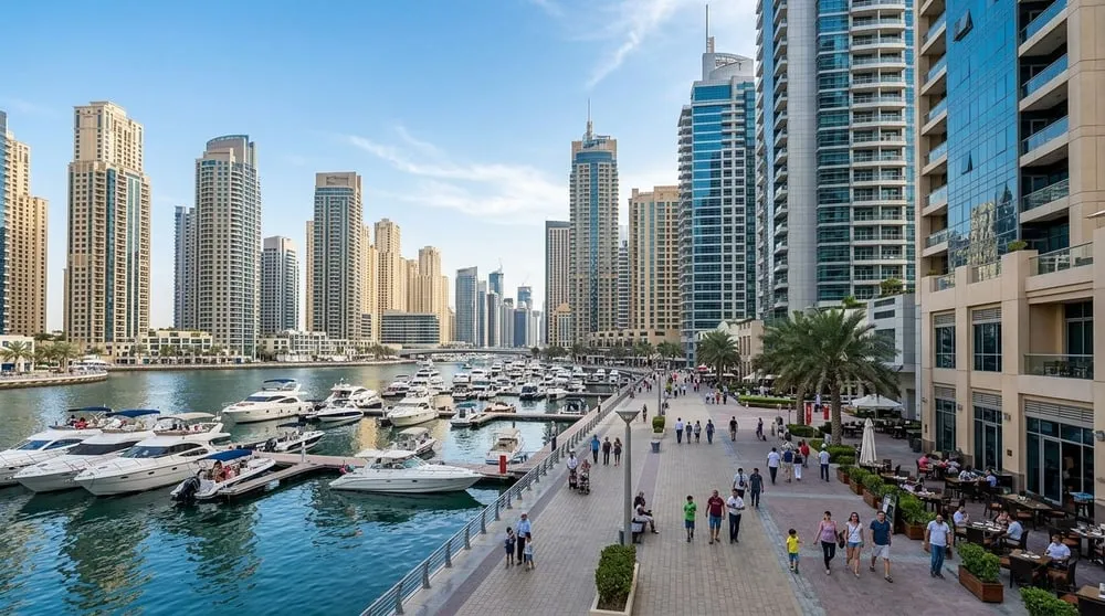Dubai Marina: popularna dzielnica pod zakup apartamentu w Dubaju.